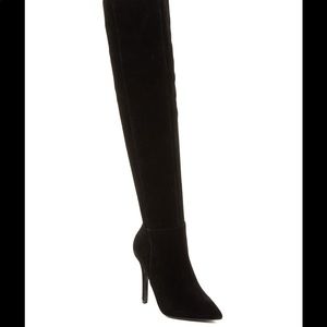 ALDO seania black genuine suede boots